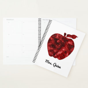 Agenda Secuencia de imitación roja personalizada para pro