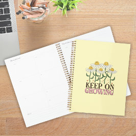 Agenda Seguir Creciendo Las Citas Positivas Flores Retro