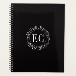 Agenda Sello de Notario Público Móvil Personalizado Logo 