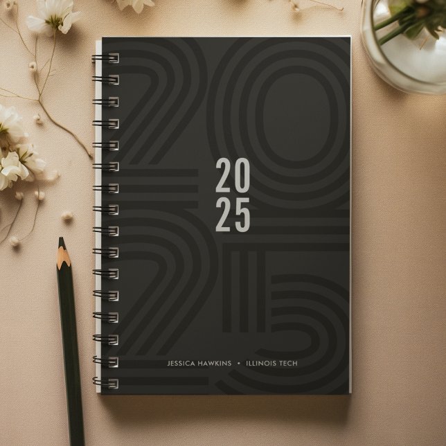 Agenda Semana de espiral bloqueada de negro (Subido por el creador)