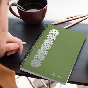 Agenda Semana personal de la pelota verde oliva