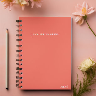 Agenda Semana personal limpia y simple de la chica rosa