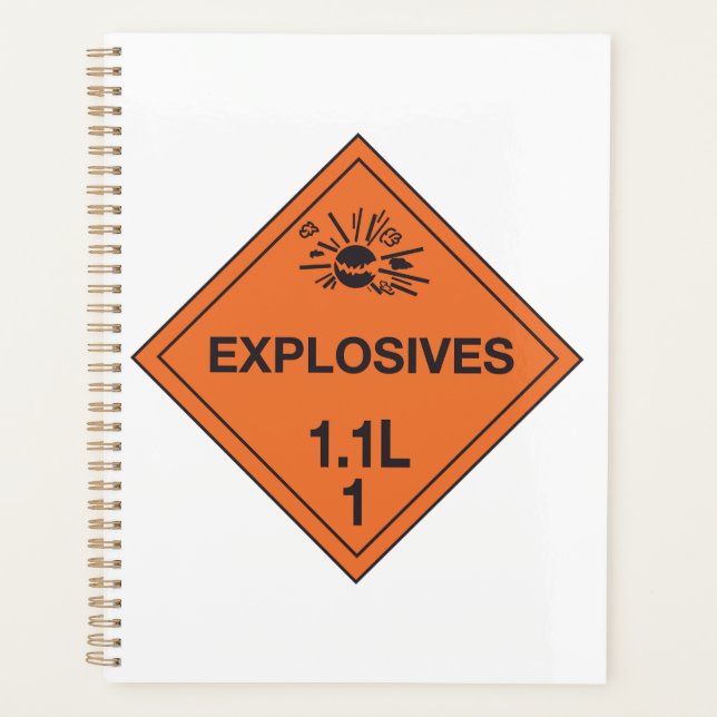 Agenda Señal de peligro de explosivos de clase 1.1L (Anverso)