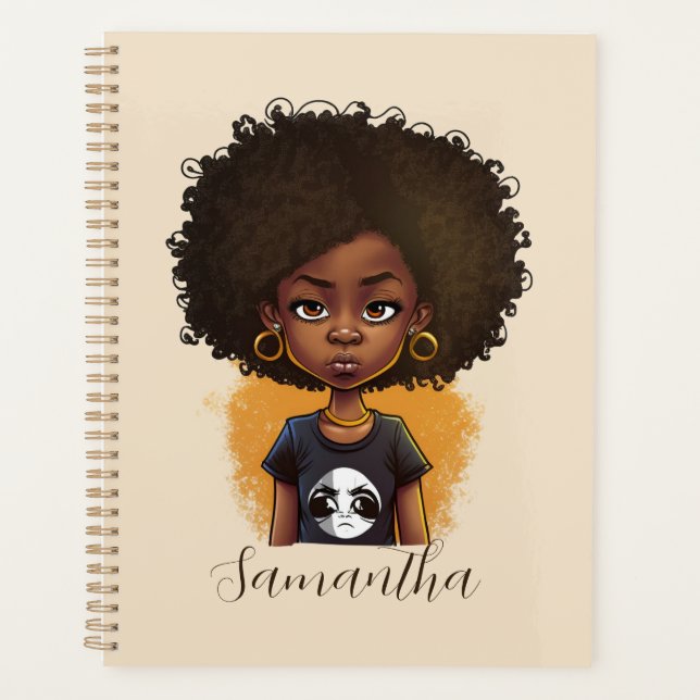 Agenda Sencilla mujer africana (Anverso)