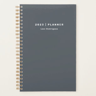 Agenda Sencillo 2023 Titanium Gray Weekly Mensual No Fech