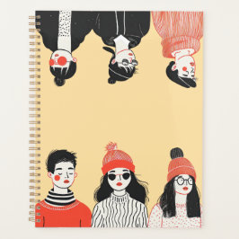 Agenda Sencillo dibujo moderno de jóvenes geniales