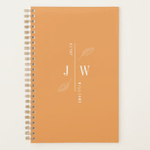 Sencillo y elegante Monograma Indio Amarillo