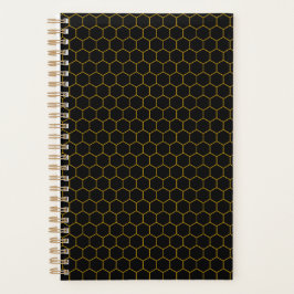 Agenda Sencillo y elegante patrón de abeja amarillo negro