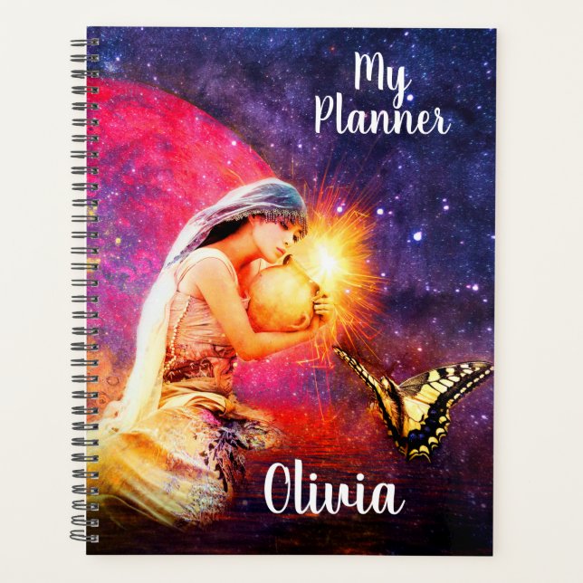 Agenda Señora mágica y mariposa (Anverso)