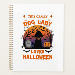 Agenda Señora Perro Loco Ama Tumba de Calabaza de Caniche