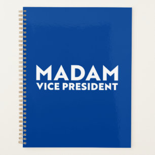 Agenda "Señora Vicepresidenta" kamala Harris blanco azul