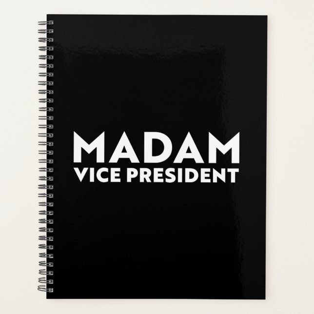 Agenda Señora vicepresidenta, la tipografía moderna blanc (Anverso)