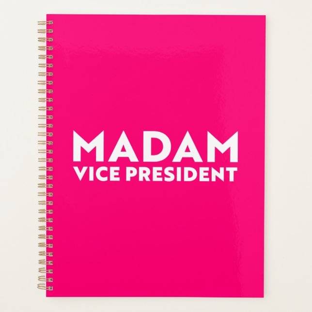 Agenda Señora Vicepresidenta, rosa caliente y blanco mode (Anverso)