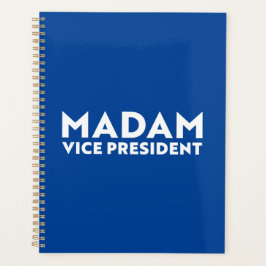 Agenda Señora Vicepresidenta, tipografía moderna blanca a
