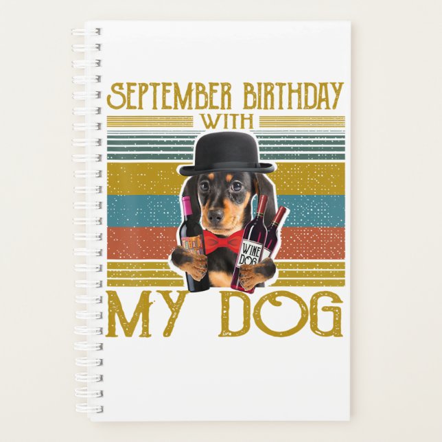 Agenda September Birthday With My Dachshund Dog 2020 (Anverso)