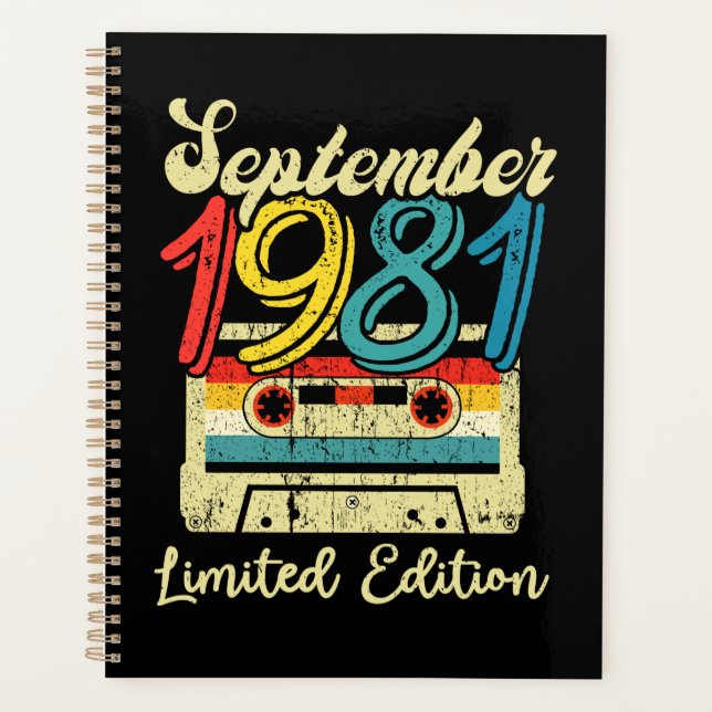 Agenda Septiembre De 1981 Feliz Cumpleaños 40 (Anverso)
