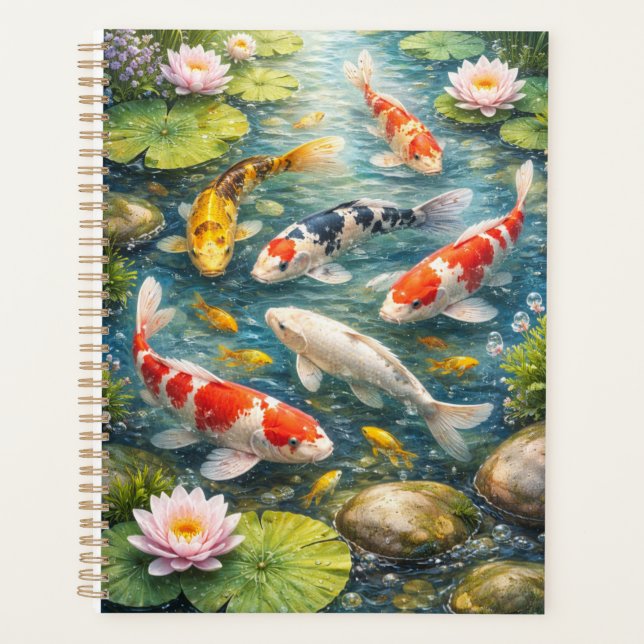 Agenda Serene Koi Fish Pond Planner  (Anverso)