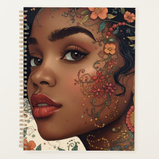 Agenda Serenity Noir Floral Afrocentric Notepad