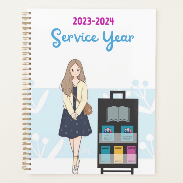 Agenda Service Year 2023-2024 girl with cart  (Anverso)