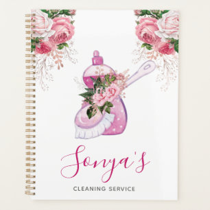 Agenda Servicio de limpieza Jabón de plato Floral Cute