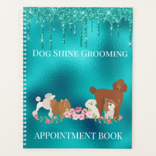 Agenda Servicio de Peluquería Canina y Glitter Robin's Eg