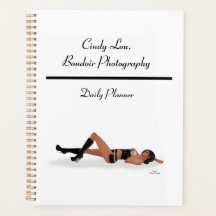 Sexy Brunette Pinup Chica Sleeping Daily Planner