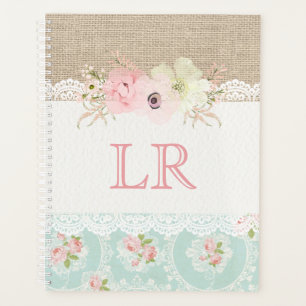 Agenda Shabby Chic Country Vintage Farmhouse Rustic Flora