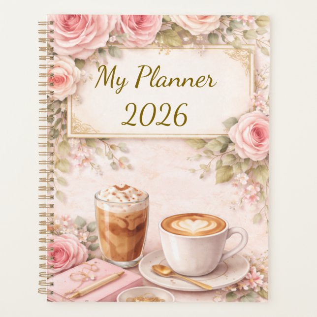 Agenda Shabby Chic Roses Planner  (Anverso)