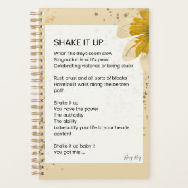 Agenda Shake It Up - Aumentando Poesía Motivacional