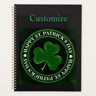 Agenda Shamrock verde/negro Día de San Patricio Orgullo I
