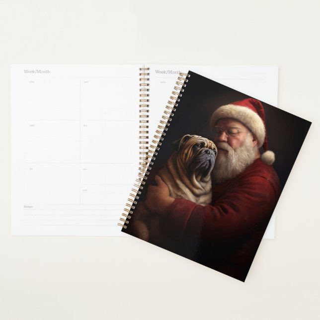 Agenda Shar Pei Con Navidades festivos de Santa Claus (Demostración)