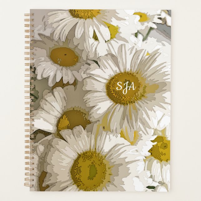 Agenda Shasta Daisies Floral Weekly/Monthly Planner (Anverso)