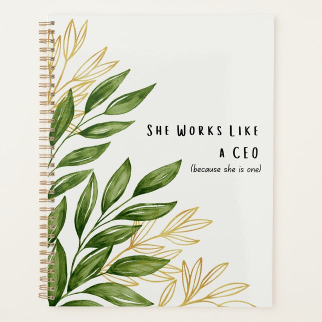 Agenda She Works Like A CEO - Daily Planner (Anverso)