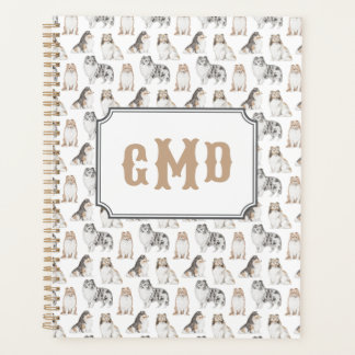 Agenda Sheltie Raza de perro | Tan Monograma