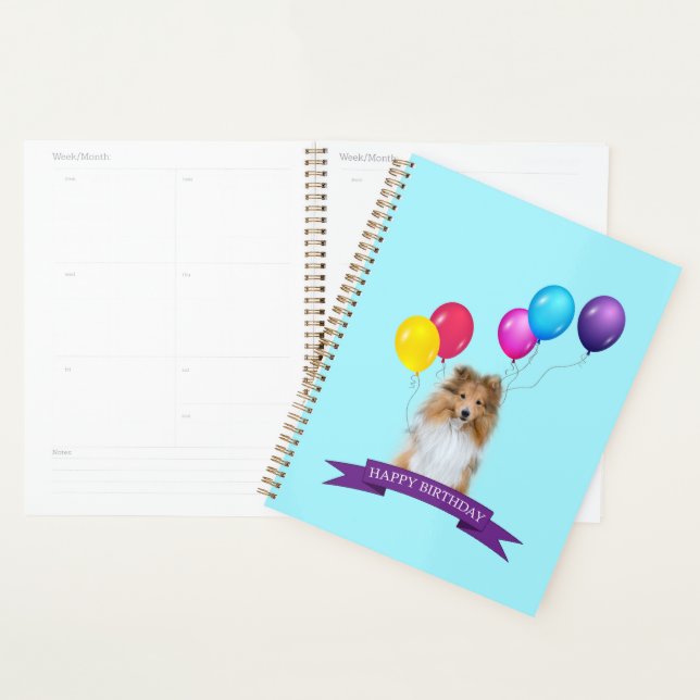 Agenda Sheltie Shetland Sheepdog Happy Birthday Gift Bag (Demostración)