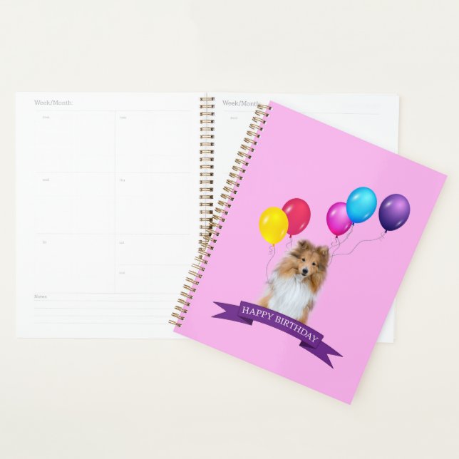 Agenda Sheltie Shetland Sheepdog Happy Birthday Gift Bag (Demostración)