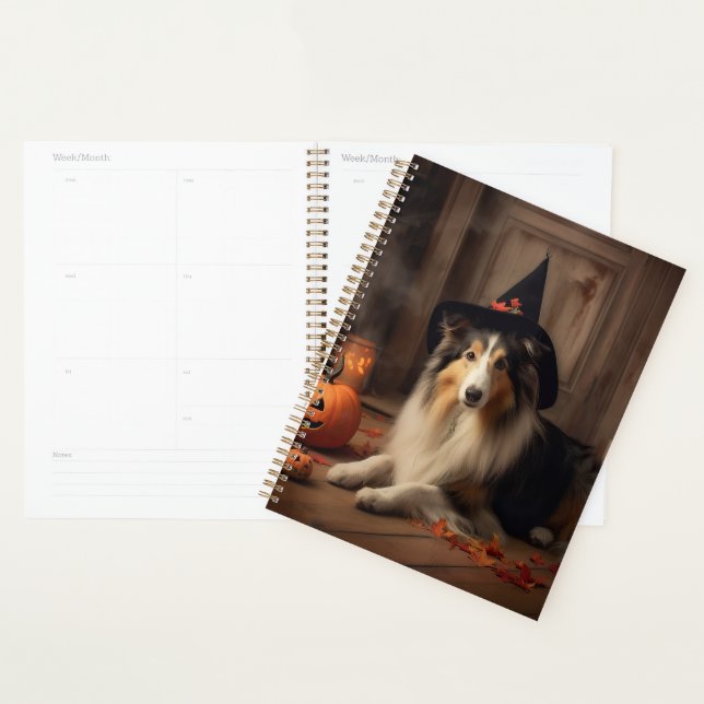 Agenda Shetland Sheepdog Pumpkins Halloween Scary (Demostración)