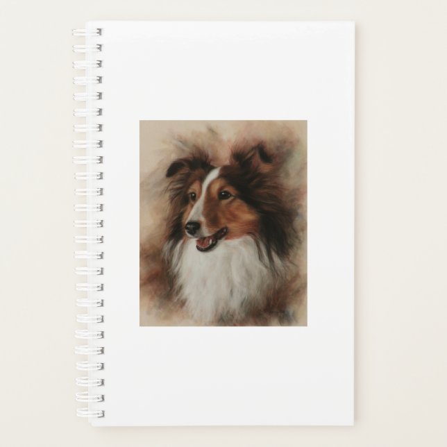 Agenda Shetland Sheepdog Sheltie sonriendo (Anverso)