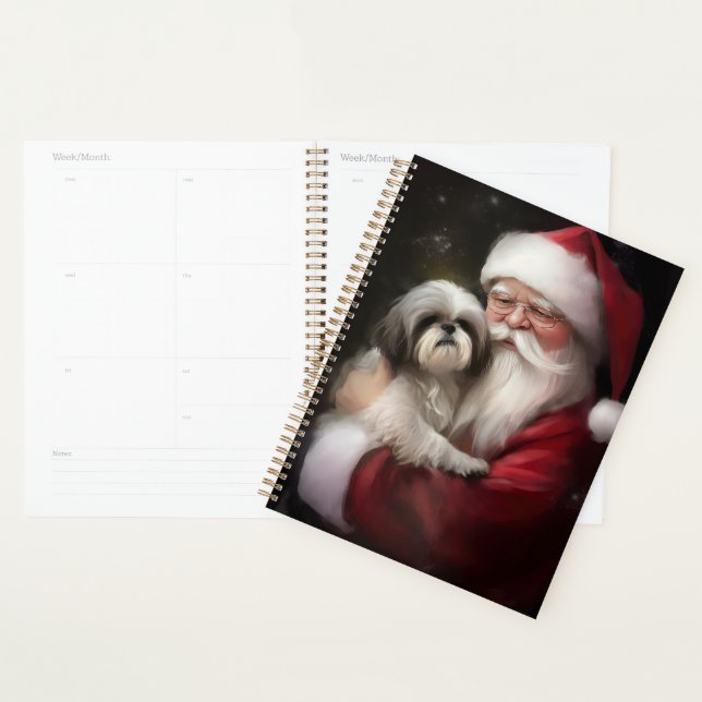 Agenda Shih Tzu Con Navidades festivos de Santa Claus (Demostración)