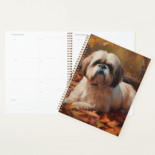 Agenda Shih Tzu en otoño se inspira en la caída de las ho
