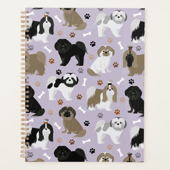 Agenda Shih Tzu Perro garras y huesos (Anverso)