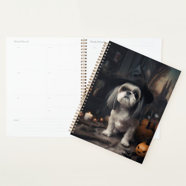 Agenda Shih Tzu Pumpkins Halloween Scary (Demostración)