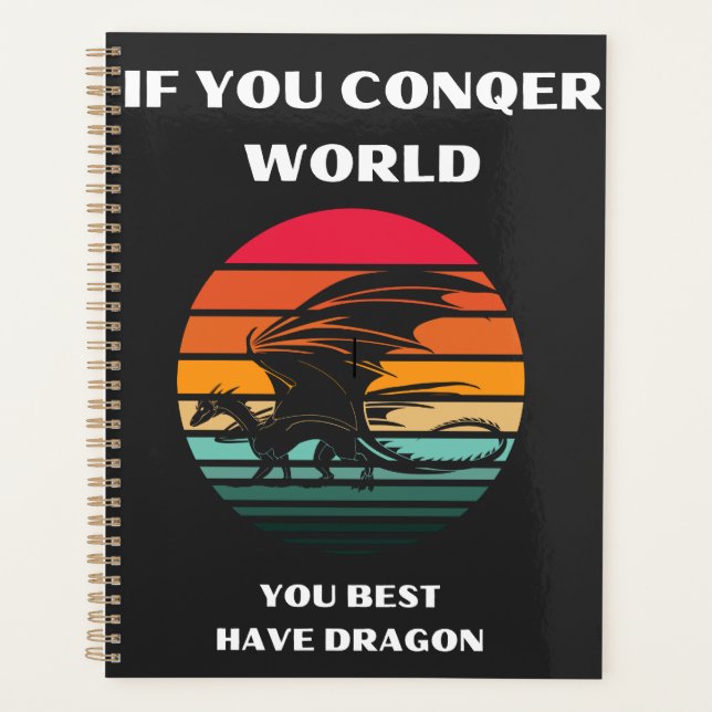 Agenda si conquistas el mundo mejor tienes dragón (Anverso)