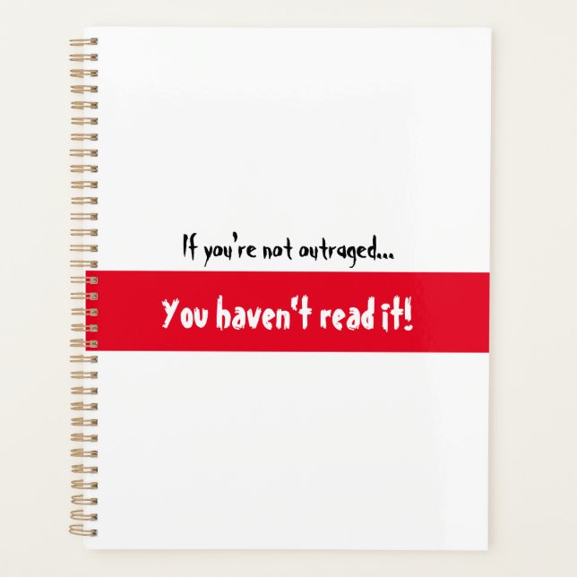 Agenda Si no estás indignado, ¡no lo has leído! (Anverso)