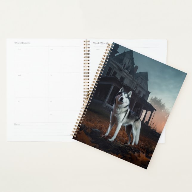 Agenda Siberian Husky Halloween Aterrador (Demostración)