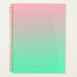 Agenda Siempre se debe ver rosa y verde pálido pastel