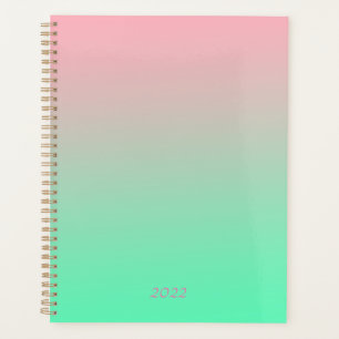 Agenda Siempre se debe ver rosa y verde pálido pastel