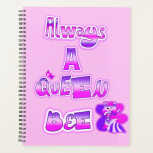 Agenda Siempre una abeja reina bebé foto de espiral rosa