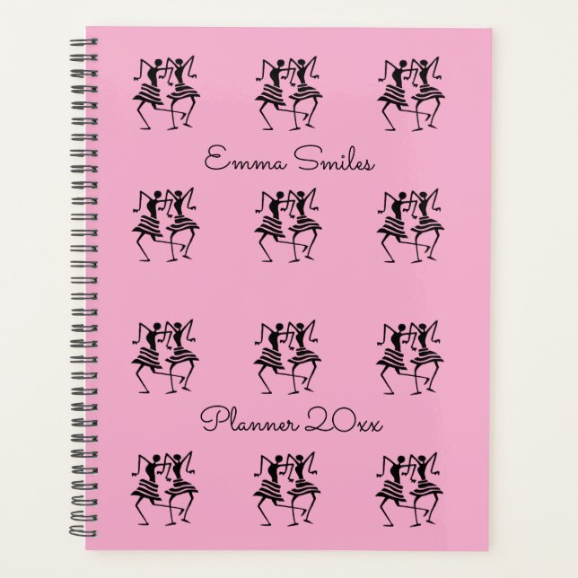 Agenda Silhouette African Art Celebration Dance Pink (Anverso)