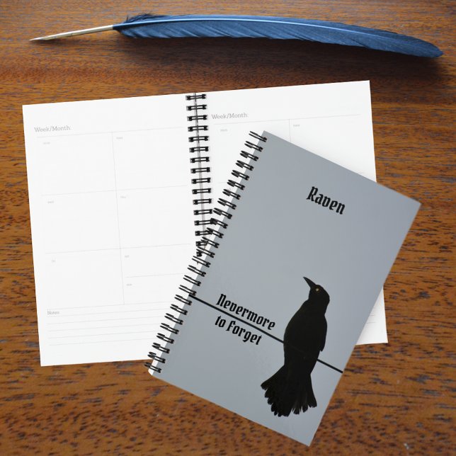 Agenda Silhouette Black Raven nunca más para olvidar góti (Subido por el creador)